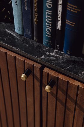 Brass Linear Cylinder Pulls in Black and Gold
