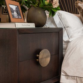 Large Solid Brass Half Moon Handles in Antique Gold