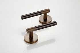 Brass Linear Lever Handle in Bronze and Antique Gold