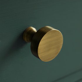 Brass Round Door Knobs in Antique Gold - (Image provided courtesy of Et Lorem Ltd)