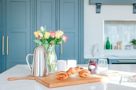 Brass Knurled Cabinet Handles in Gold