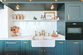 Brass Knurled Cabinet Handles in Gold