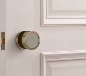 Brass & Gloss Mortice Door Knobs - Antique - Darlington Insert