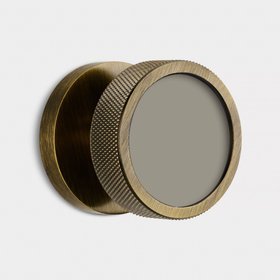 Brass & Gloss Mortice Door Knobs - Knurled - Antique - Darlington Insert