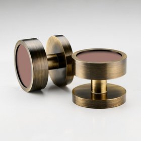 Brass & Gloss Mortice Door Knobs - Antique - Mrs Bouquet Insert