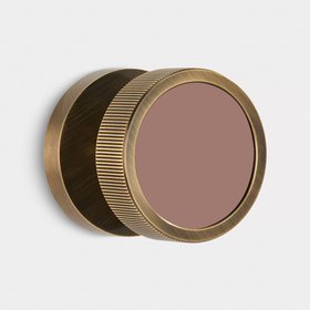 Brass & Gloss Mortice Door Knobs - Linear - Antique - Mrs Bouquet Insert