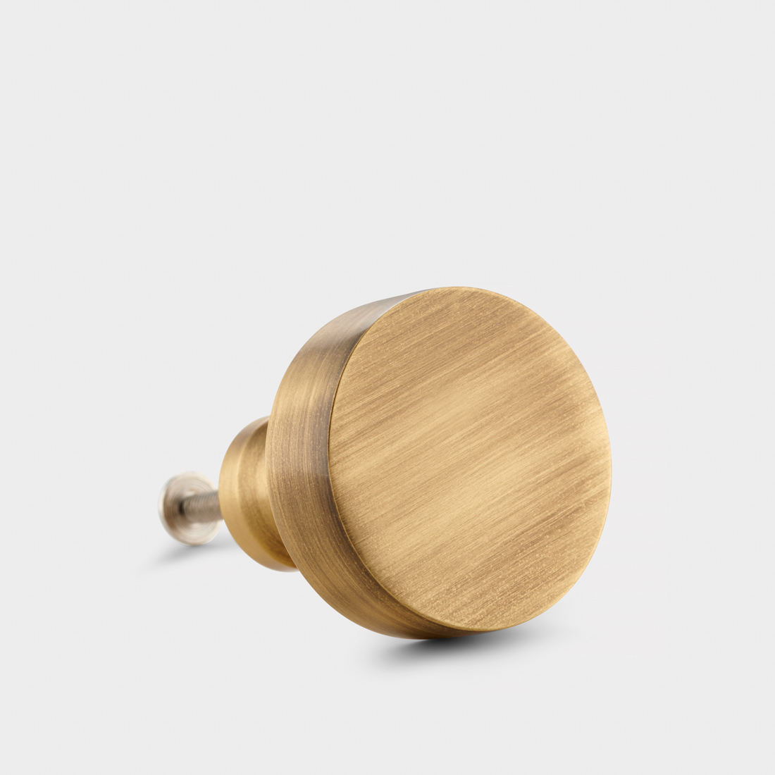 Brass Round Door Knobs in Antique Gold