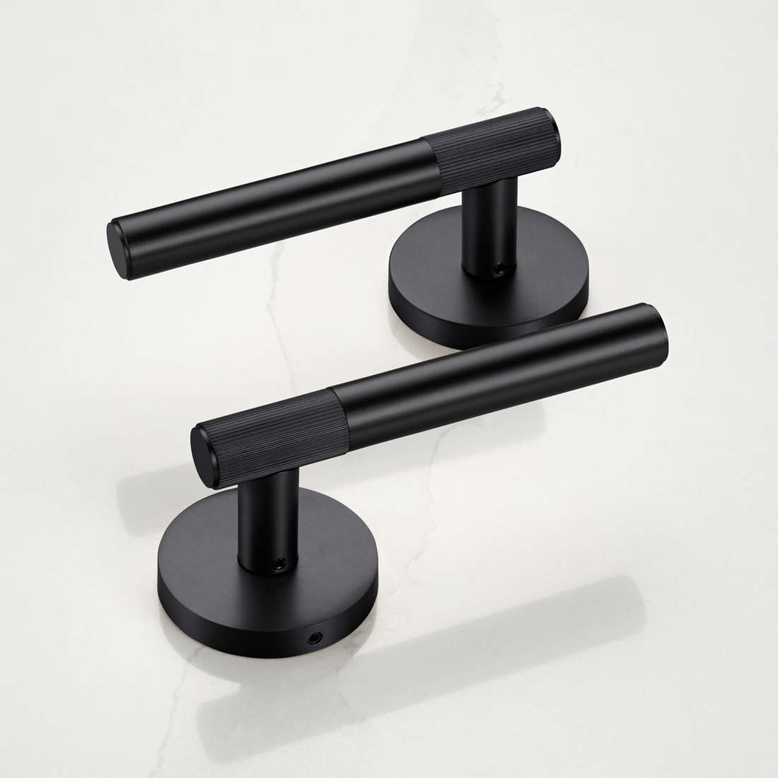 Brass Linear Lever Handle in Black