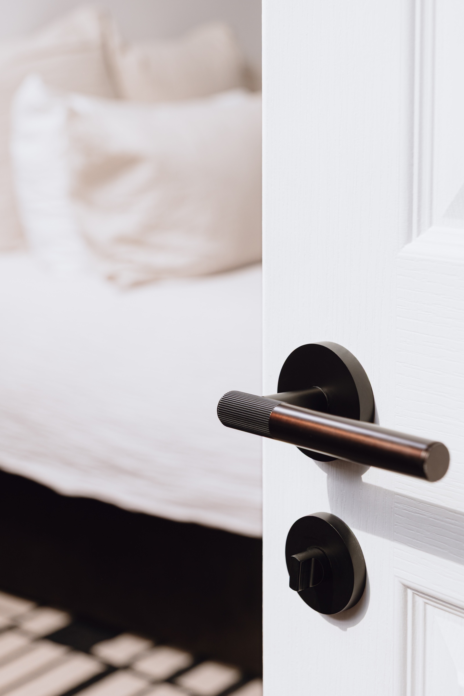 Brass Linear Lever Handle in Bronze