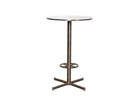 Abingdon White Marble Restaurant Bar Table