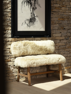 Gardena Sheepskin Dining Bench