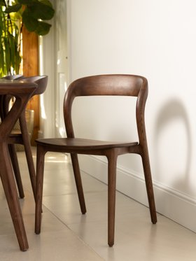 Holbeck Scandi Style Dining Chair - Walnut