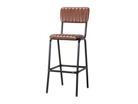 Arlington Leather Breakfast Bar Stools - Chestnut