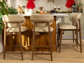 Florence Leather Counter Stool - Latte