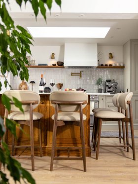 Florence Leather Counter Stool - Latte