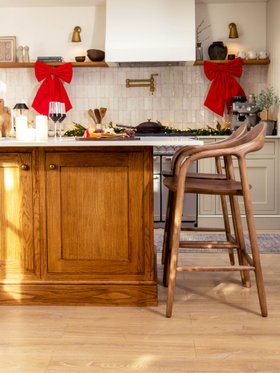 Alder Scandi Style Bar Stool - Weathered Oak