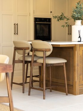 Florence Leather Counter Stool - Latte