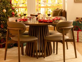 Darcy Round Dining Table in Walnut