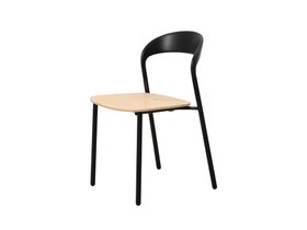 Vegas Stacking Café Chair - Black