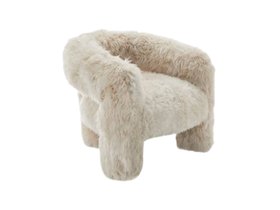 Toulouse Faux Fur Fully Upholstered Accent Chair