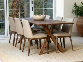 Sofia Leather Dining Chair - Dark Mocha