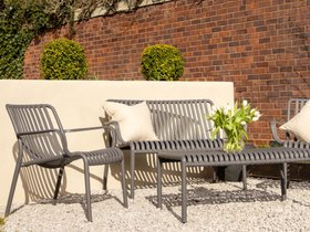 Maldives Four Piece Outdoor Lounge Set - Charcoal Grey