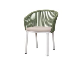 Milano Aluminium Rope Back Garden Chair - Khaki
