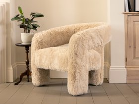 Toulouse Faux Fur Fully Upholstered Accent Chair