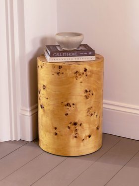 Casa Burl Wood Veneer Side Table