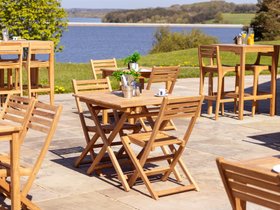 Set of 2 Meza Teak Outdoor Folding Chairs