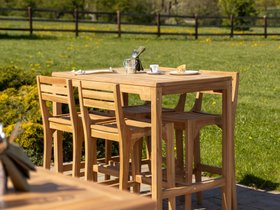 Teak Outdoor Bar Table - Rectangle