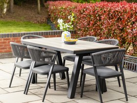 Milan Aluminium Rope Back Stacking Garden Chair