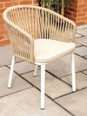 Milano Aluminium Rope Back Stacking Garden Chair
