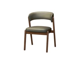 Lexi Leather Dining Chair - Olive