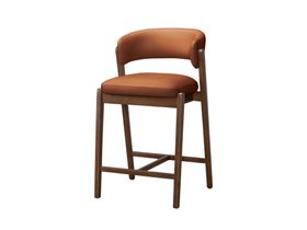 Lexi Leather Counter Stool - Rust