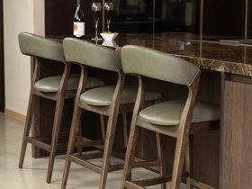 Andersen Faux Leather Stool - Olive