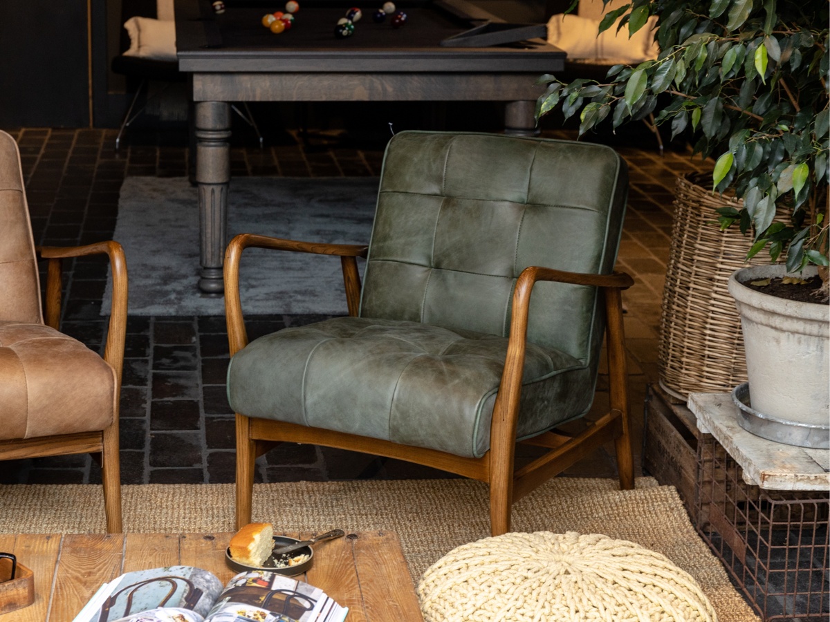 Hamilton Leather Vintage Style Lounge Chair Range