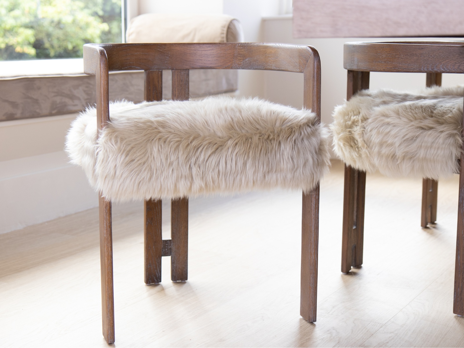 Gardena Sheepskin Dining Chair - Caramel