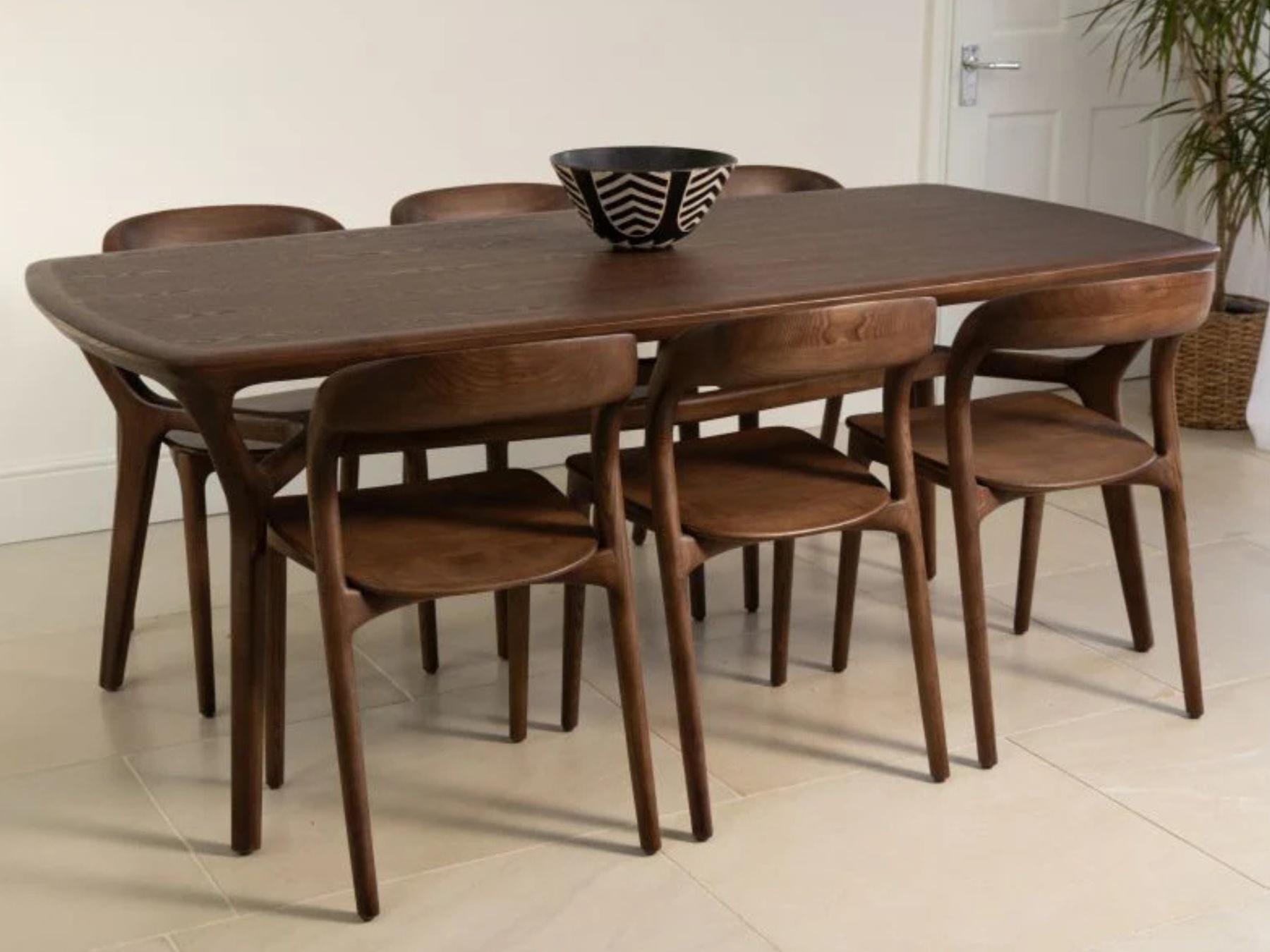 Rowan Dining Table with Wooden Top - Walnut