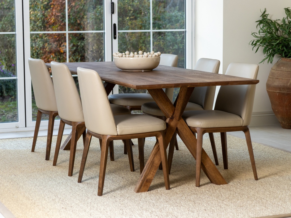 Sofia Leather Dining Chair - Dark Mocha