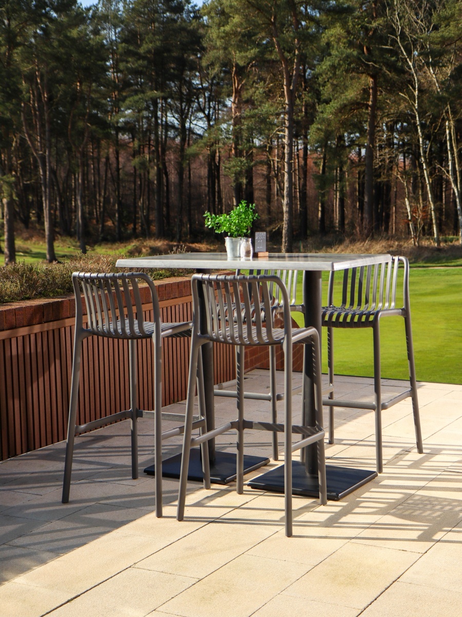 Maldives Outdoor Stool - Charcoal Grey