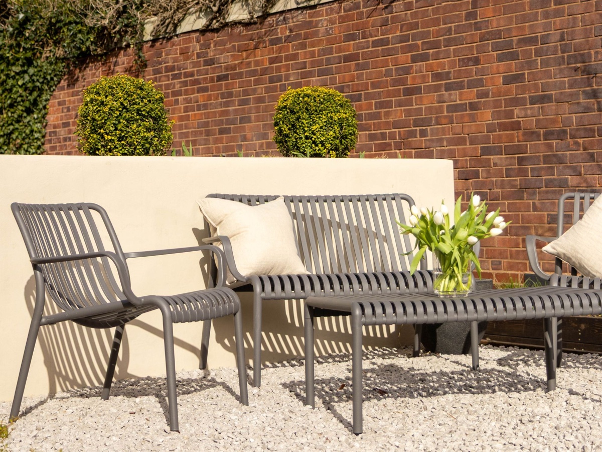 Maldives Four Piece Outdoor Lounge Set - Charcoal Grey