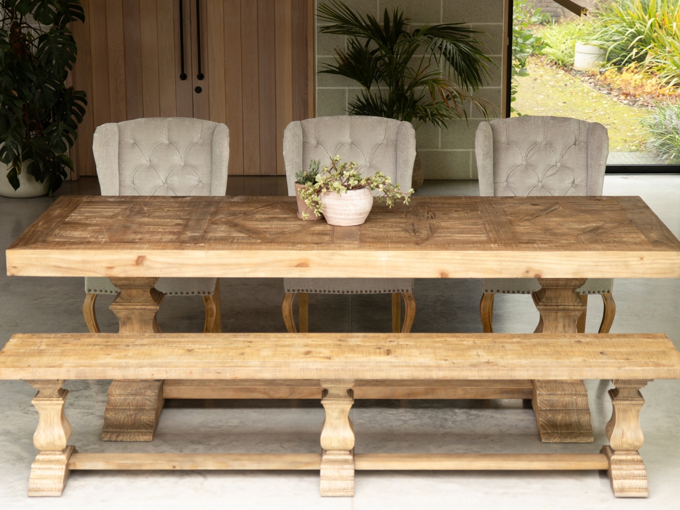 Castle Double Pedestal Dining Table