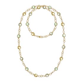 Alessandra Lemon Quartz, Green Amethyst & Prehnite Necklace