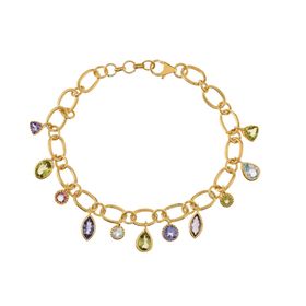 Ava Chain And Gemstone Charm Bracelet