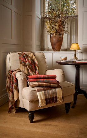 Merino Wool Tartan throw collection