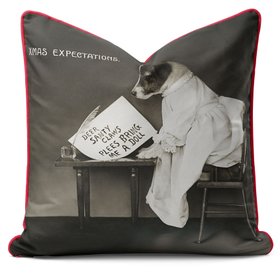 Xmas Expectations Dog Cushion - Christmas Pillow