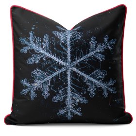 Frozen Crystal Snowflake Cushion - Christmas Pillow