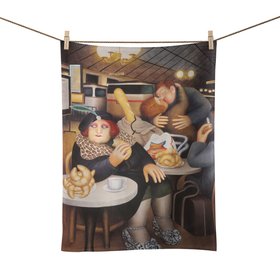 Gare du Nord – Beryl Cook Tea Towel (Handmade in the UK)