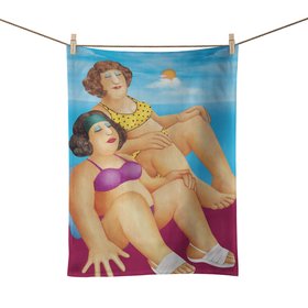 Tan Time - Beryl Cook Tea Towel